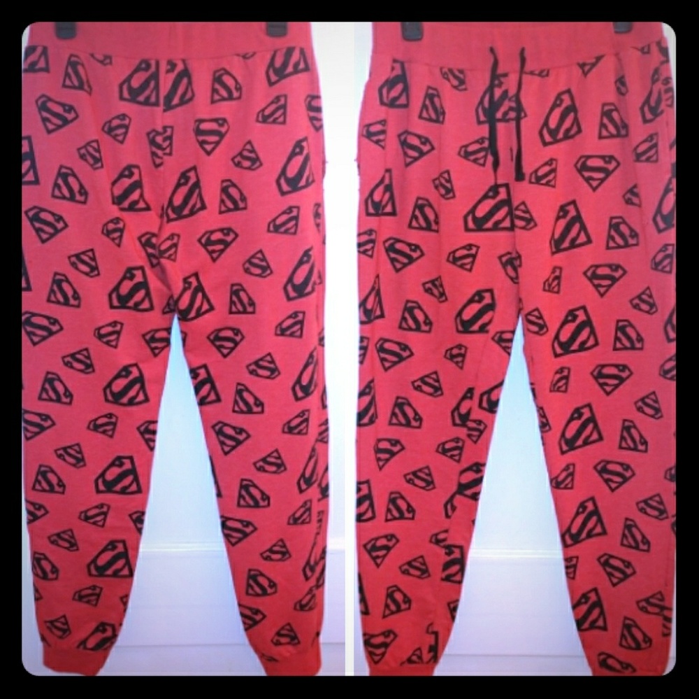 Red and Black Superman Sweatpants